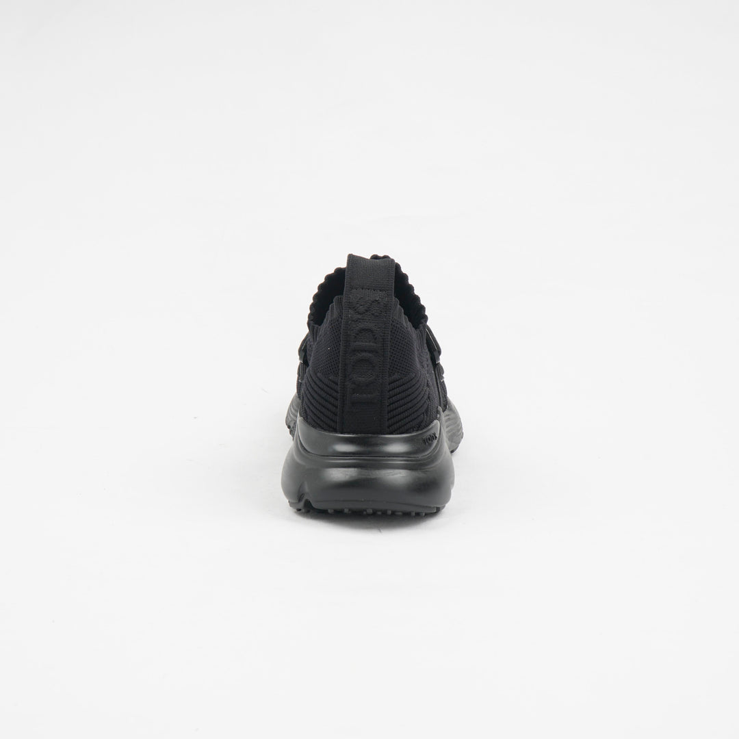 TOD'S Black Knit Sneakers with Durable Rubber Sole