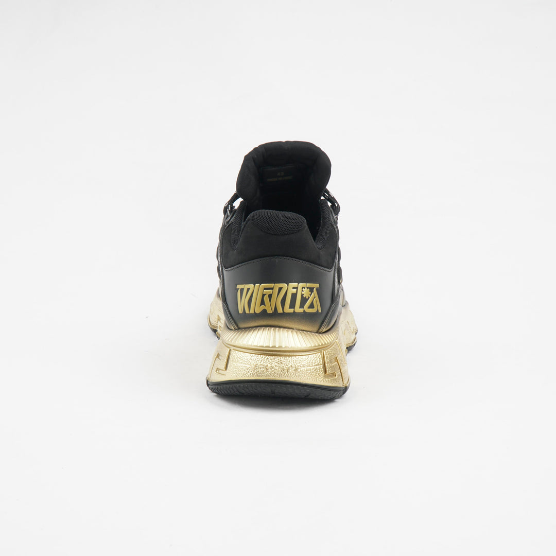 Versace Sneakers Nero-Oro da Uomo - Scarpe di Lusso dal Design Italiano