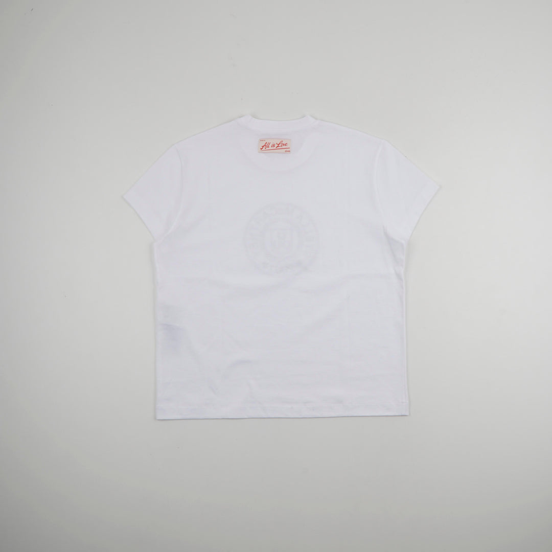 STELLA McCARTNEY Organic Cotton T-Shirt in White with Logo Print