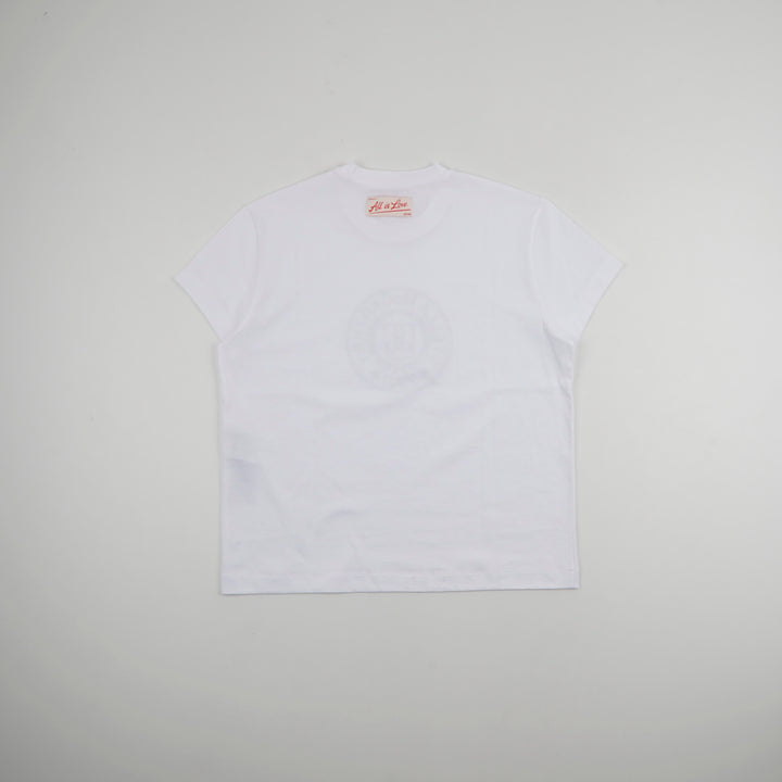 STELLA McCARTNEY Organic Cotton T-Shirt in White with Logo Print