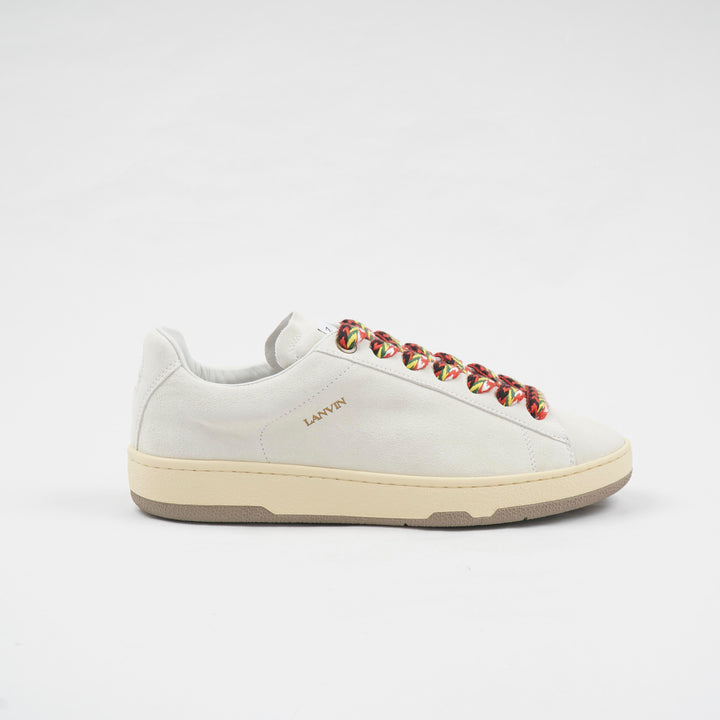 LANVIN White-Multi Sneakers with Multicolor Laces