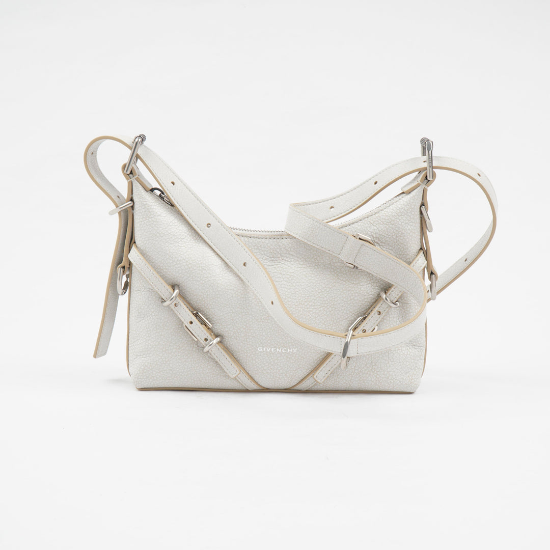 Givenchy Ivory-Silver Bag with Adjustable Straps and Buckle Detailing