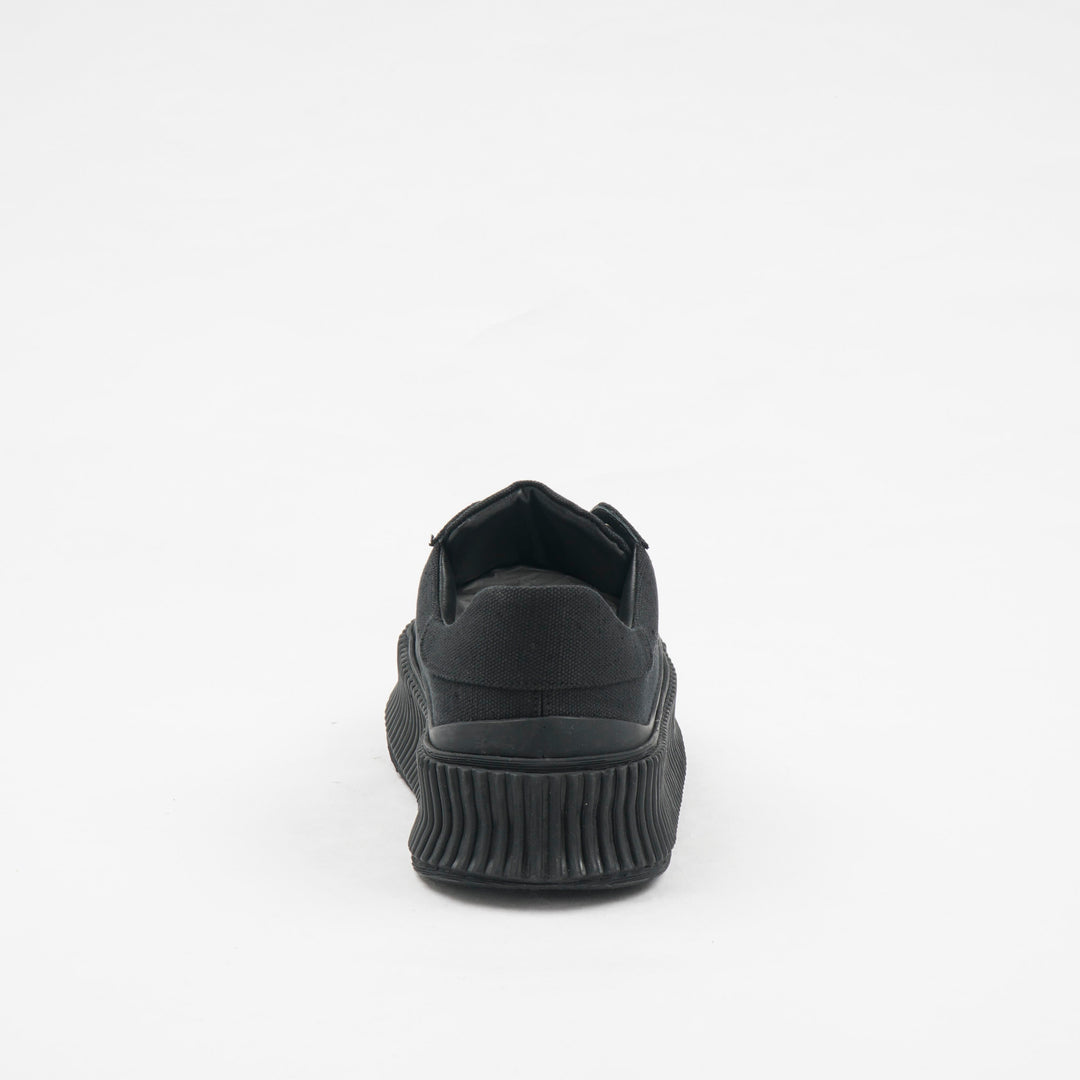 Sneakers con plateau in tela nera da donna JIL SANDER