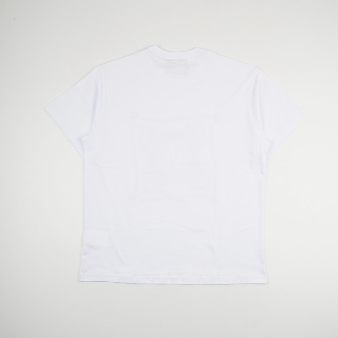 VERSACE White-Gold Graphic Emblem Premium Cotton T-shirt