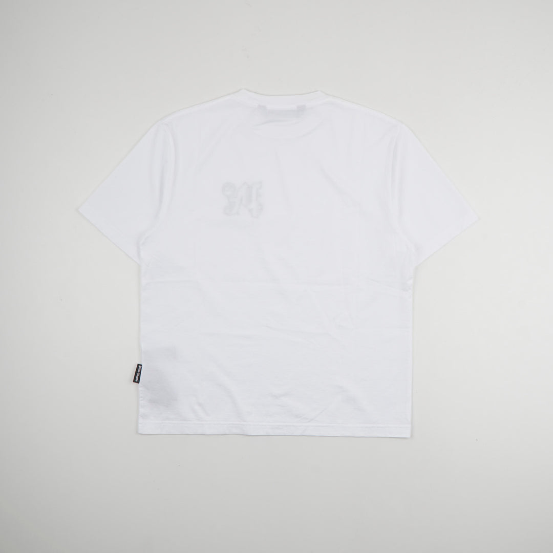 Palm Angels White T-Shirt with Bold Logo Design