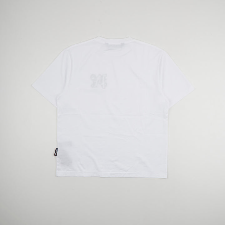 Palm Angels White T-Shirt with Bold Logo Design