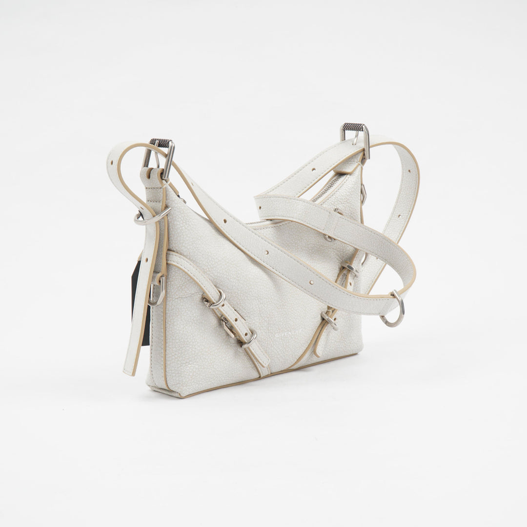 Givenchy Ivory-Silver Bag with Adjustable Straps and Buckle Detailing