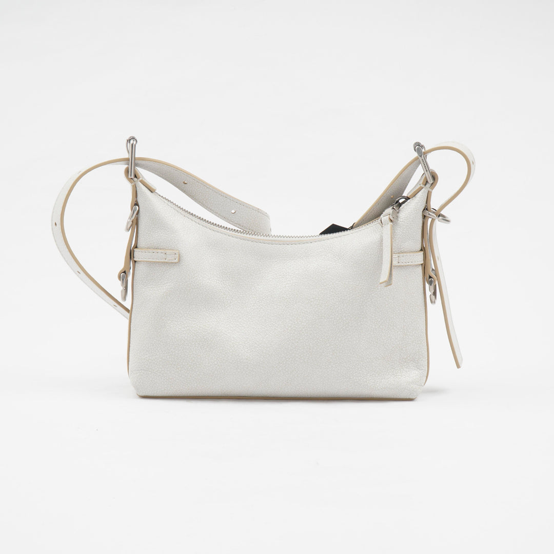 Givenchy Ivory-Silver Bag with Adjustable Straps and Buckle Detailing