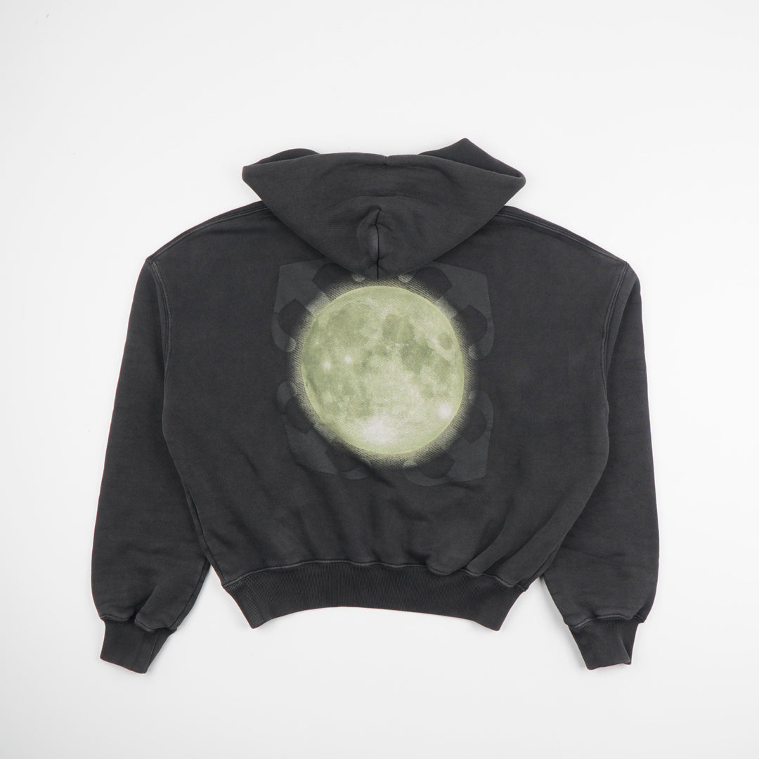 OFF-WHITE Contemporary Grey-Green Hoodie with Minimalist Design