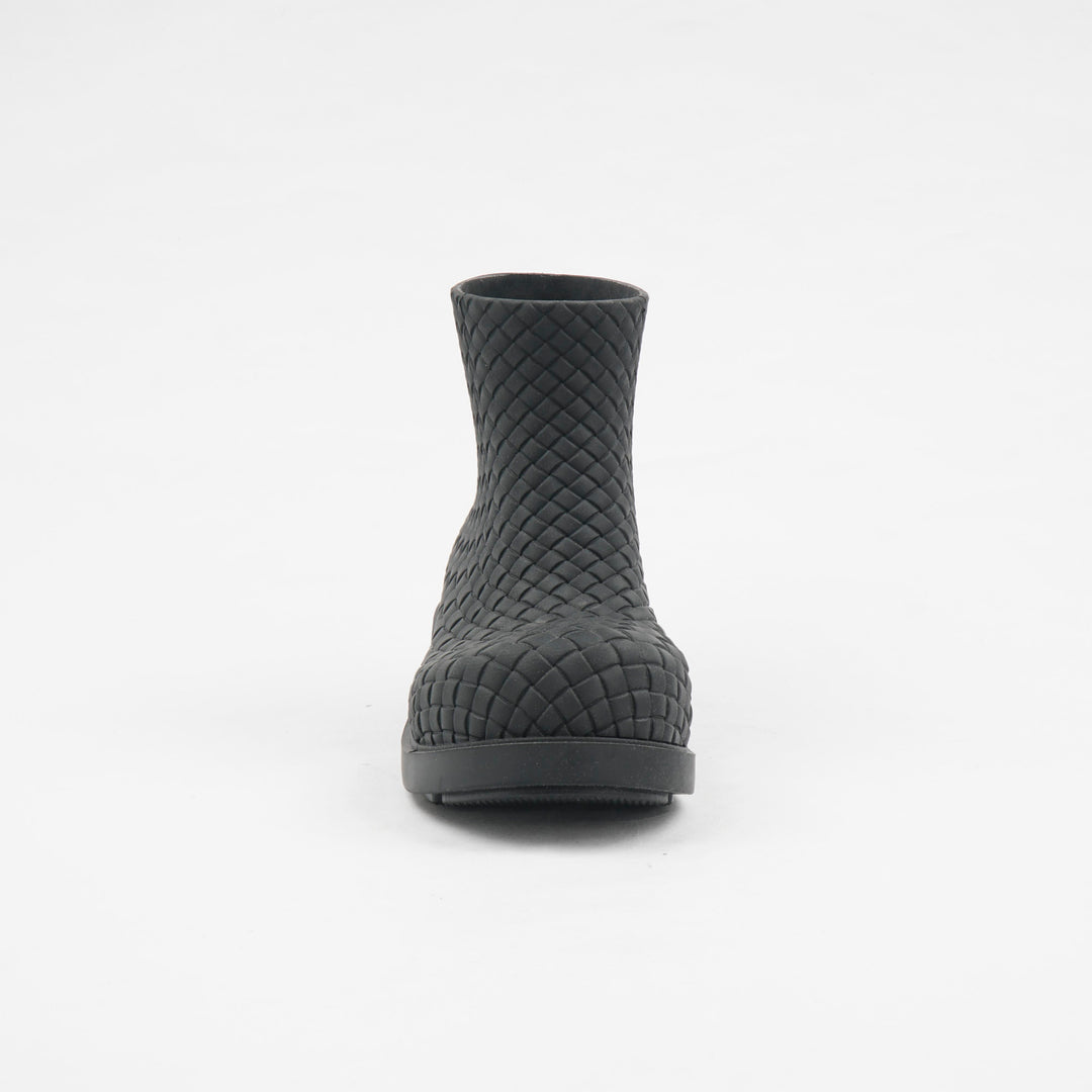 Bottega Veneta Nero Woven Design Luxury Boots - Made in Italy