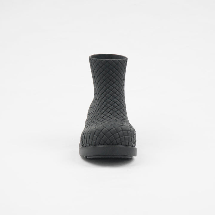 Bottega Veneta Nero Woven Design Luxury Boots - Made in Italy