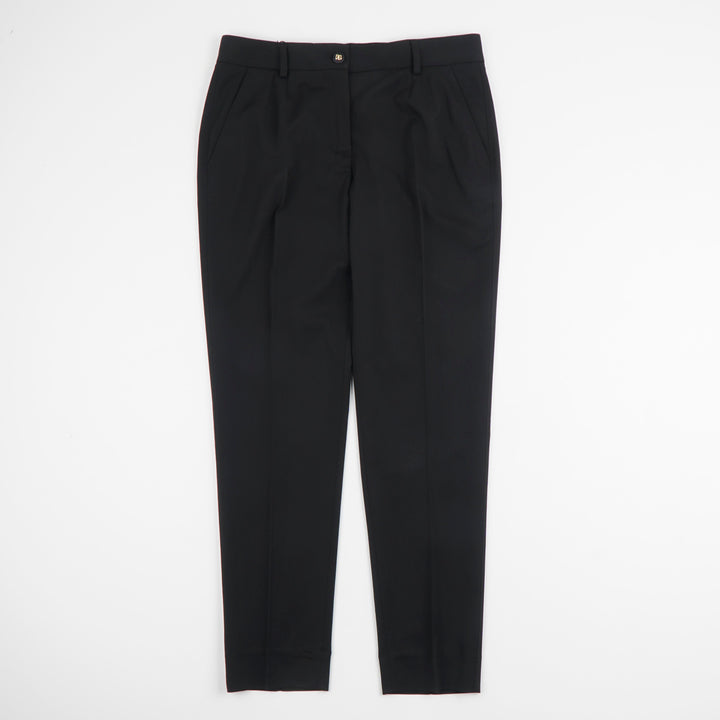 Dolce & Gabbana Tailored Trousers in Nero - Italian Craftsmanship for Formal Elegance