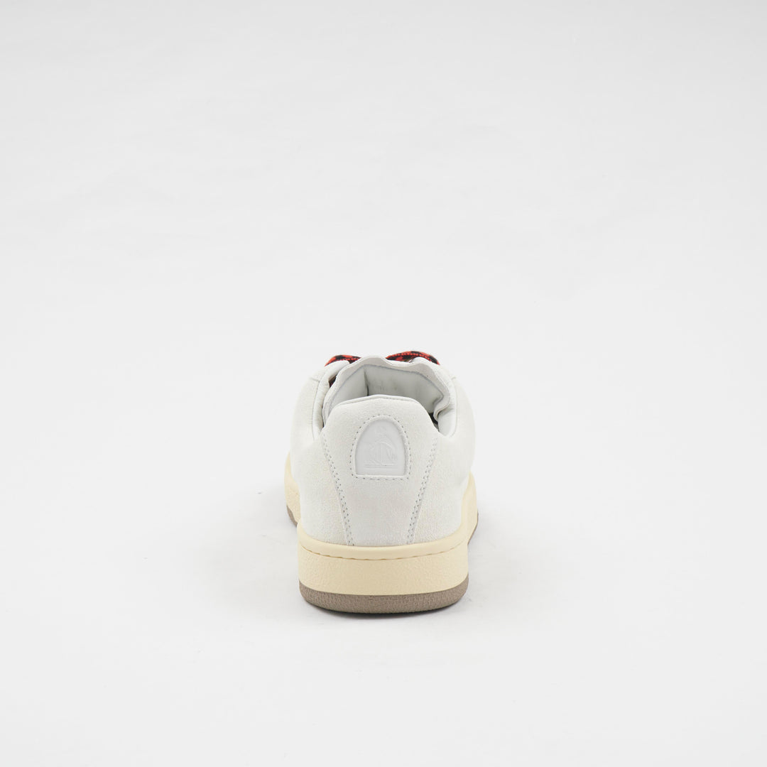 LANVIN Beige-Multi Sneakers with Colorful Laces and Embossed Logo