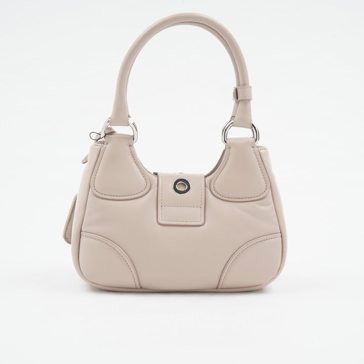 Prada Pink Handbag - Elegant Compact Design with Silver-Tone Hardware