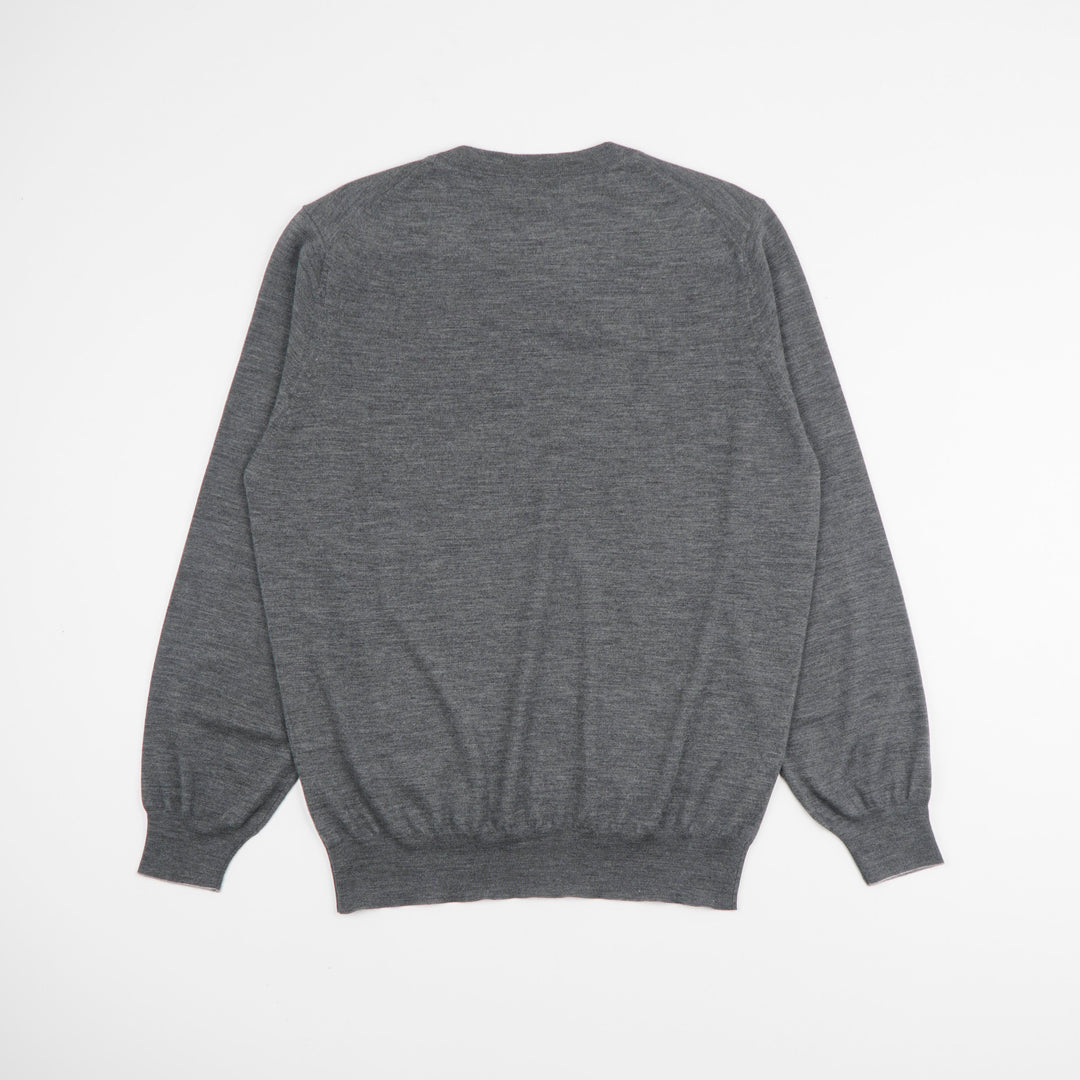 BRUNELLO CUCINELLI Timeless Grey Sweater Made in Italy