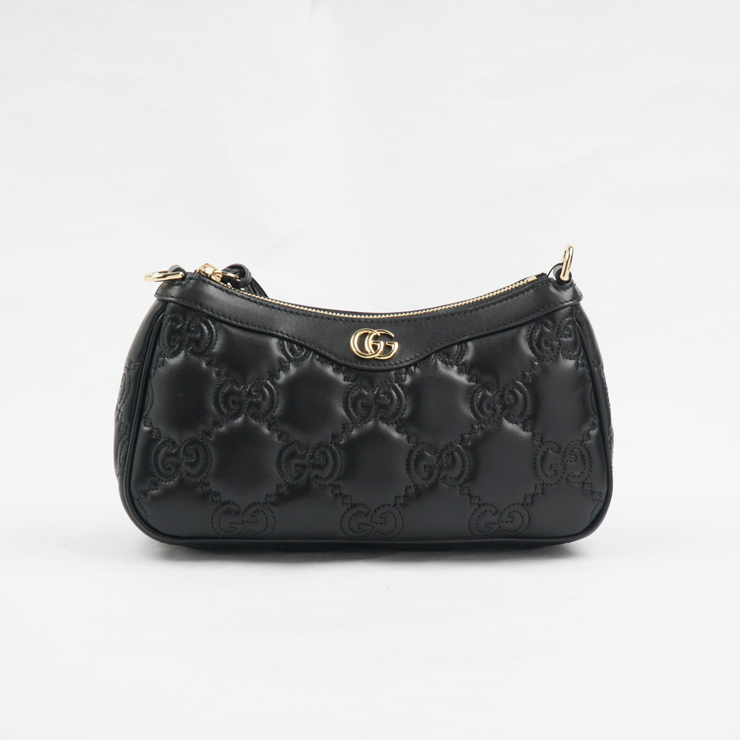 Gucci Black Leather Bag with GG Detailing - Luxury Handbag Made in Italy