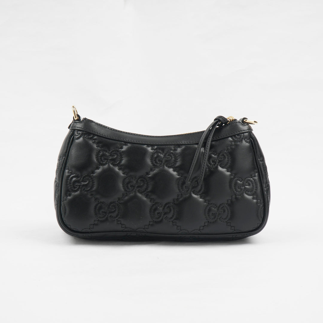 Gucci Black Leather Bag with GG Detailing - Luxury Handbag Made in Italy