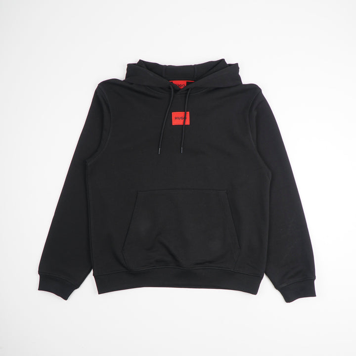 HUGO BOSS Black-Red Hoodie with Logo