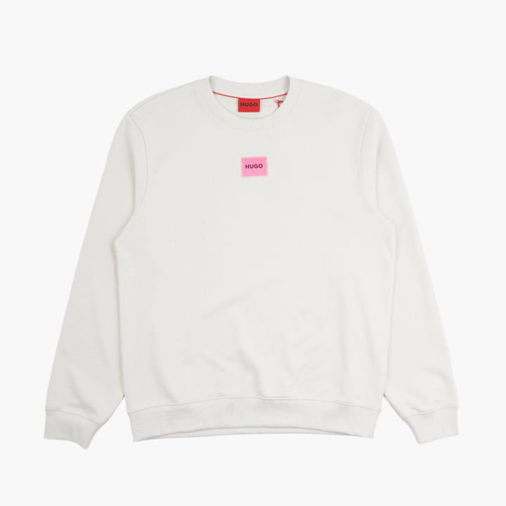 HUGO BOSS Ivory-Pink Sweatshirt with HUGO Logo