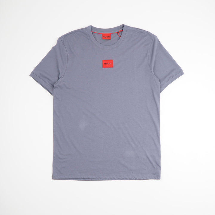 T-shirt girocollo classica HUGO BOSS - blu navy-rosso con toppa con logo rosso