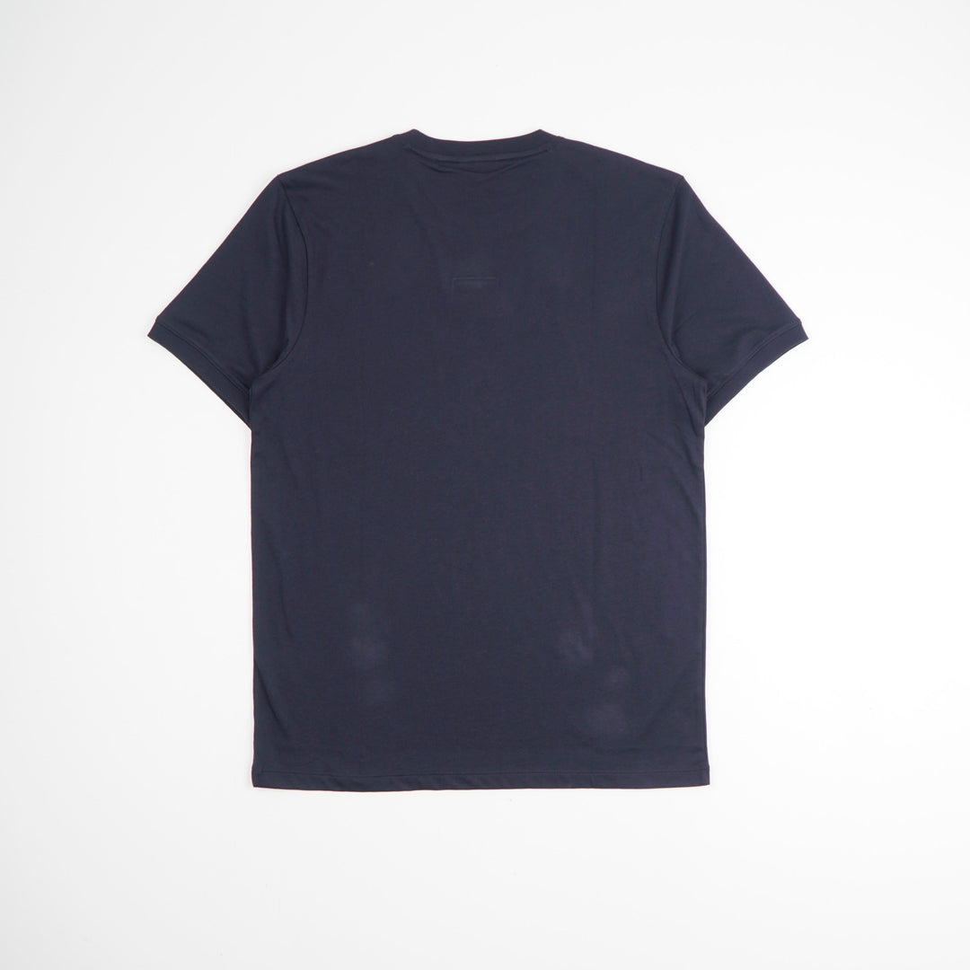 T-shirt blu navy-rossa da uomo HUGO BOSS con toppa con logo rosso