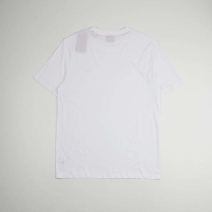 T-shirt in cotone premium HUGO BOSS con logo ricamato in bianco