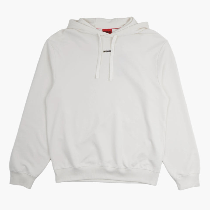 HUGO BOSS Ivory-Black Hoodie - Premium Casual Wear with Logo and Adjustable Hood