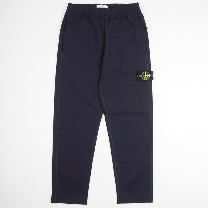 Stone Island Men's Blue Casual Pants with Signature Badge