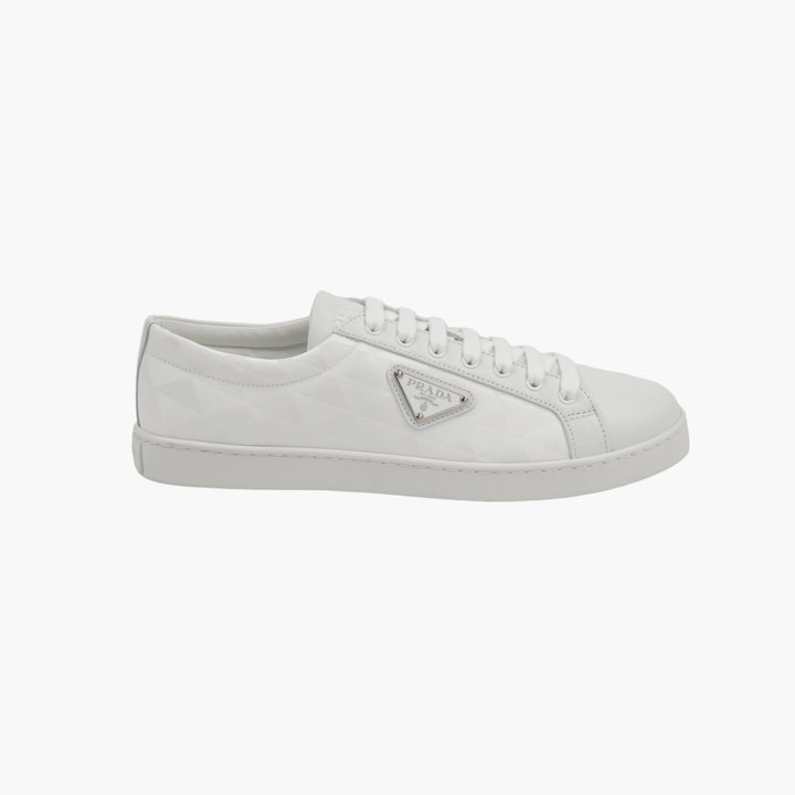 PRADA Men's White Leather Sneakers