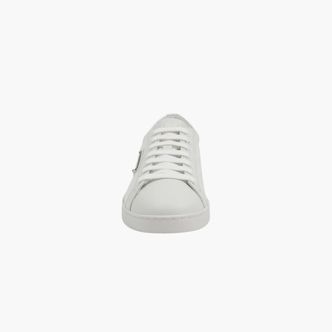 PRADA Men's White Leather Sneakers