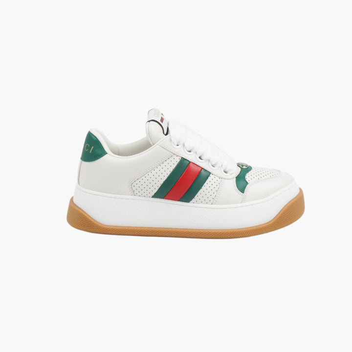 Sneakers GUCCI Chuncky Screener bianche con Web