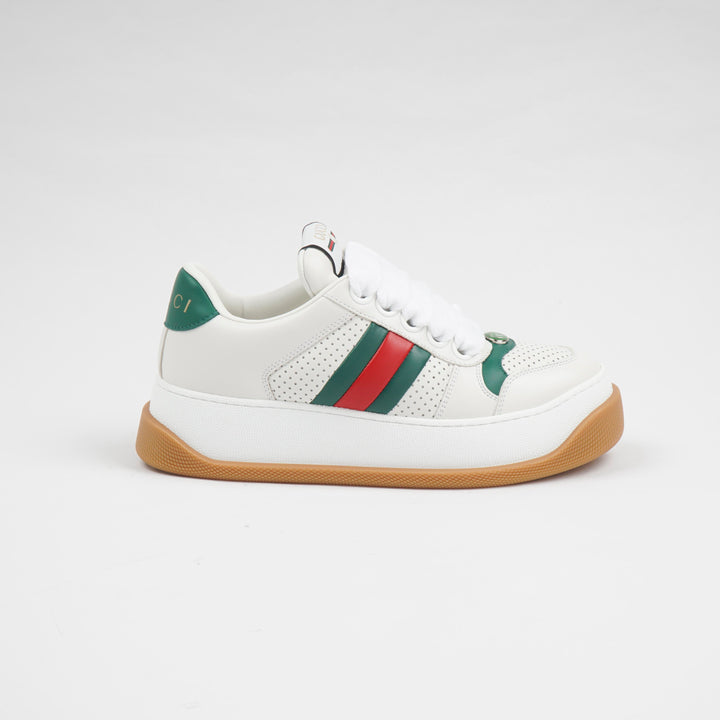 GUCCI White Chunky Wmns Web Sneakers