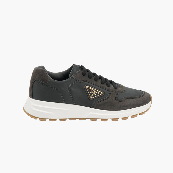 PRADA Men's Dark Grey-Gold Sneakers