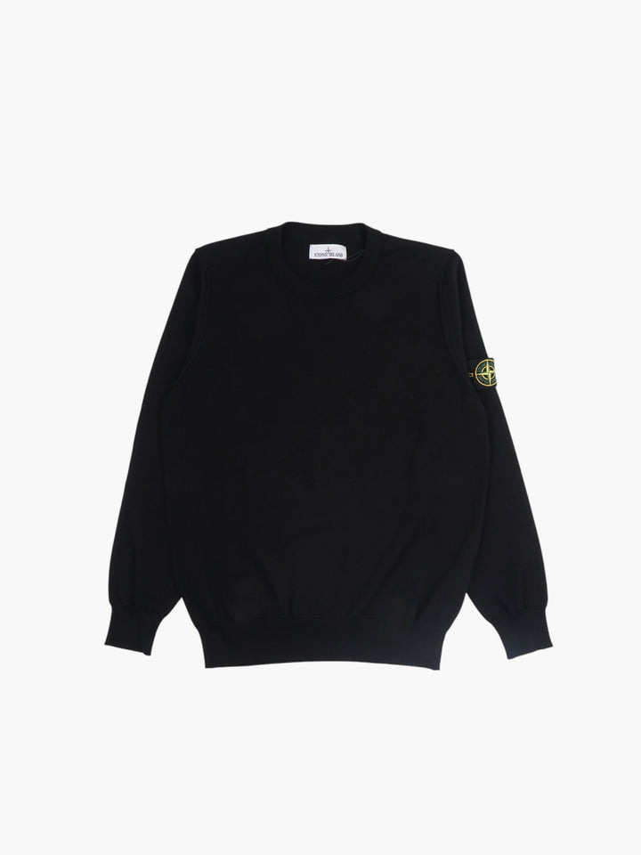 STONE ISLAND Black Sweater with Logo