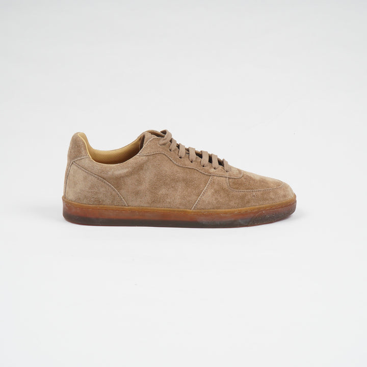 Brunello Cucinelli Suede Sneakers in TaupeLuxury Italian Footwear