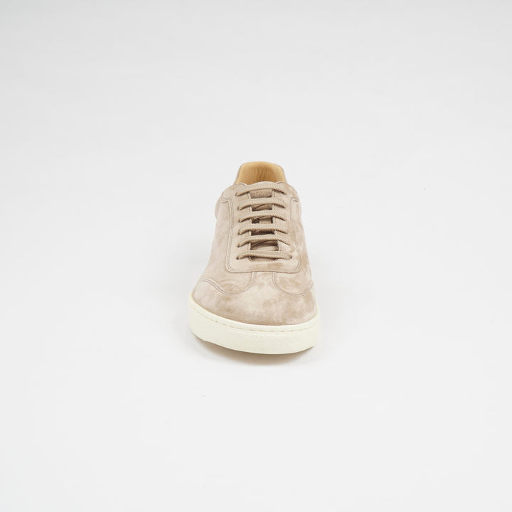 Brunello Cucinelli Beige-White Suede Sneakers