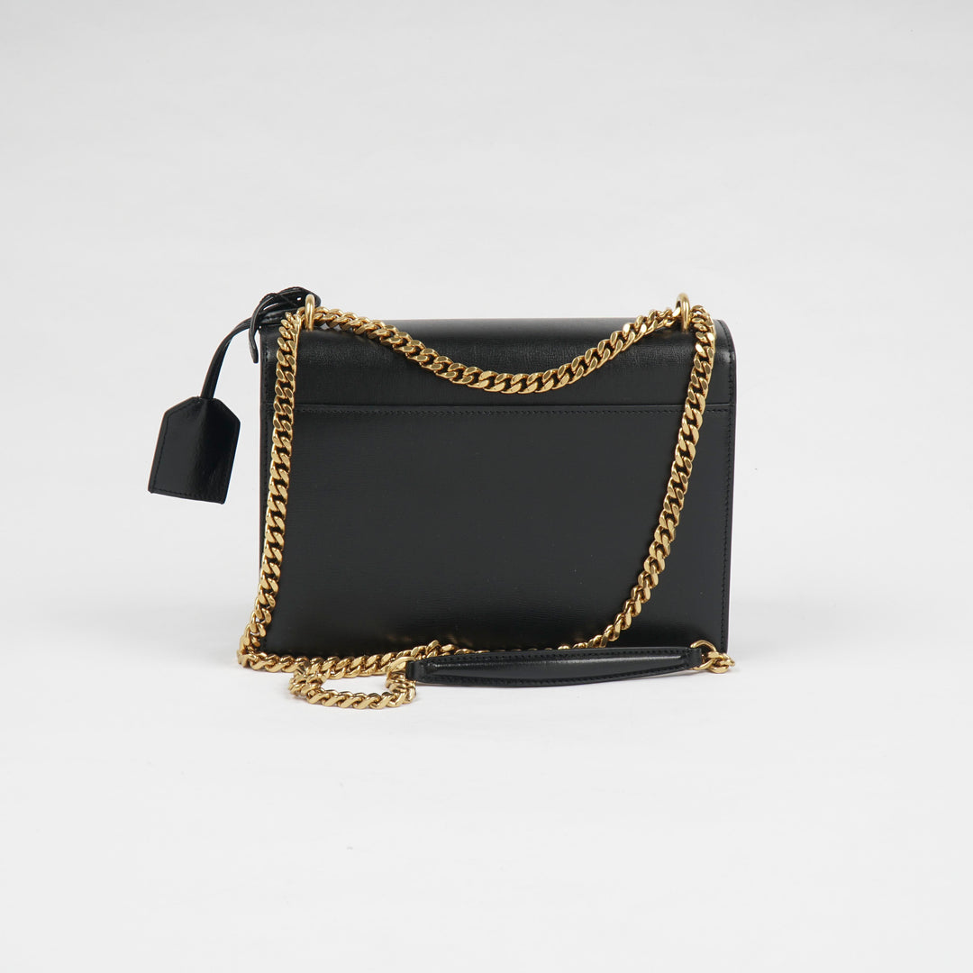 Borsa firmata SAINT LAURENT nera e oro