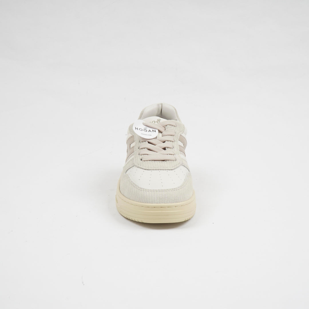 Sneakers Hogan Donna in Pelle Bianco-Beige