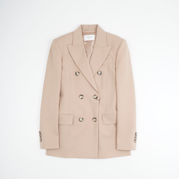 Max Mara Beige Double-Breasted Blazer