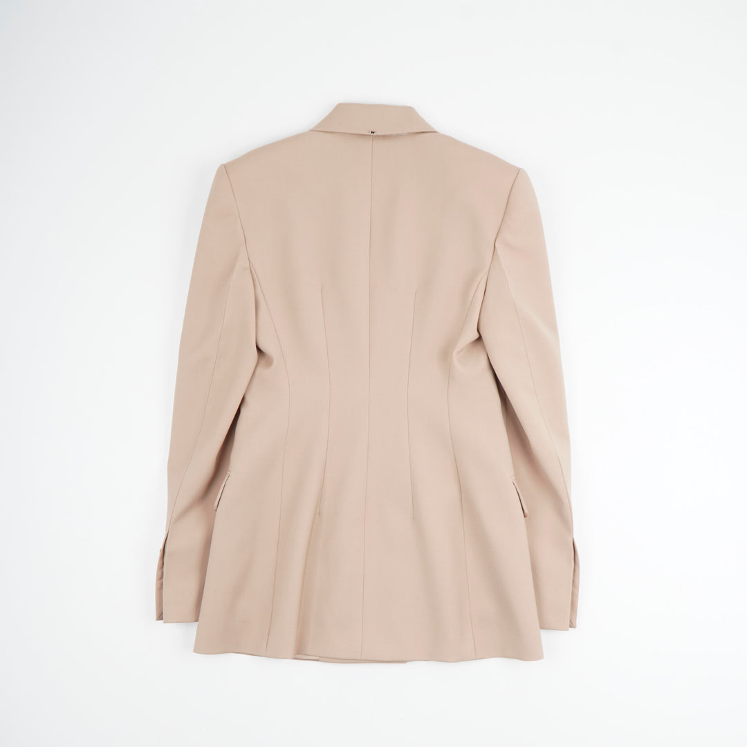 Max Mara Beige Double-Breasted Blazer