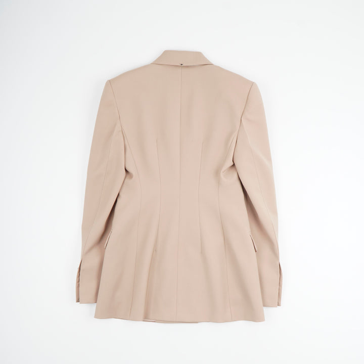 Max Mara Beige Double-Breasted Blazer