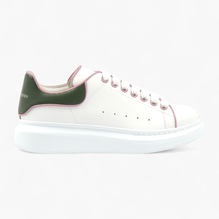 Sneakers Alexander McQueen da donna bianche-verdi-rosa con suola esagerata