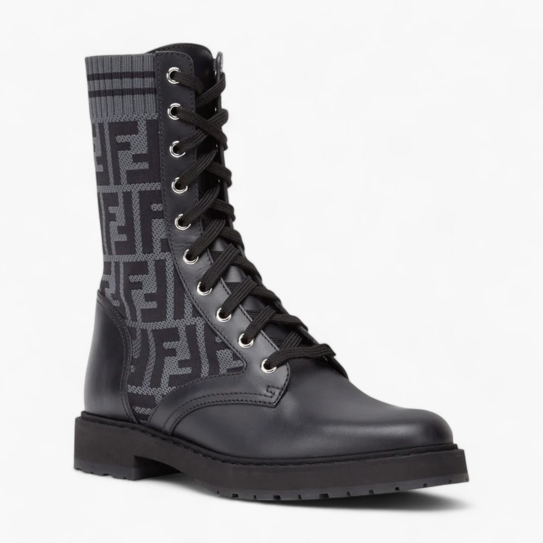 Fendi Rockoko Lace-Up Boots