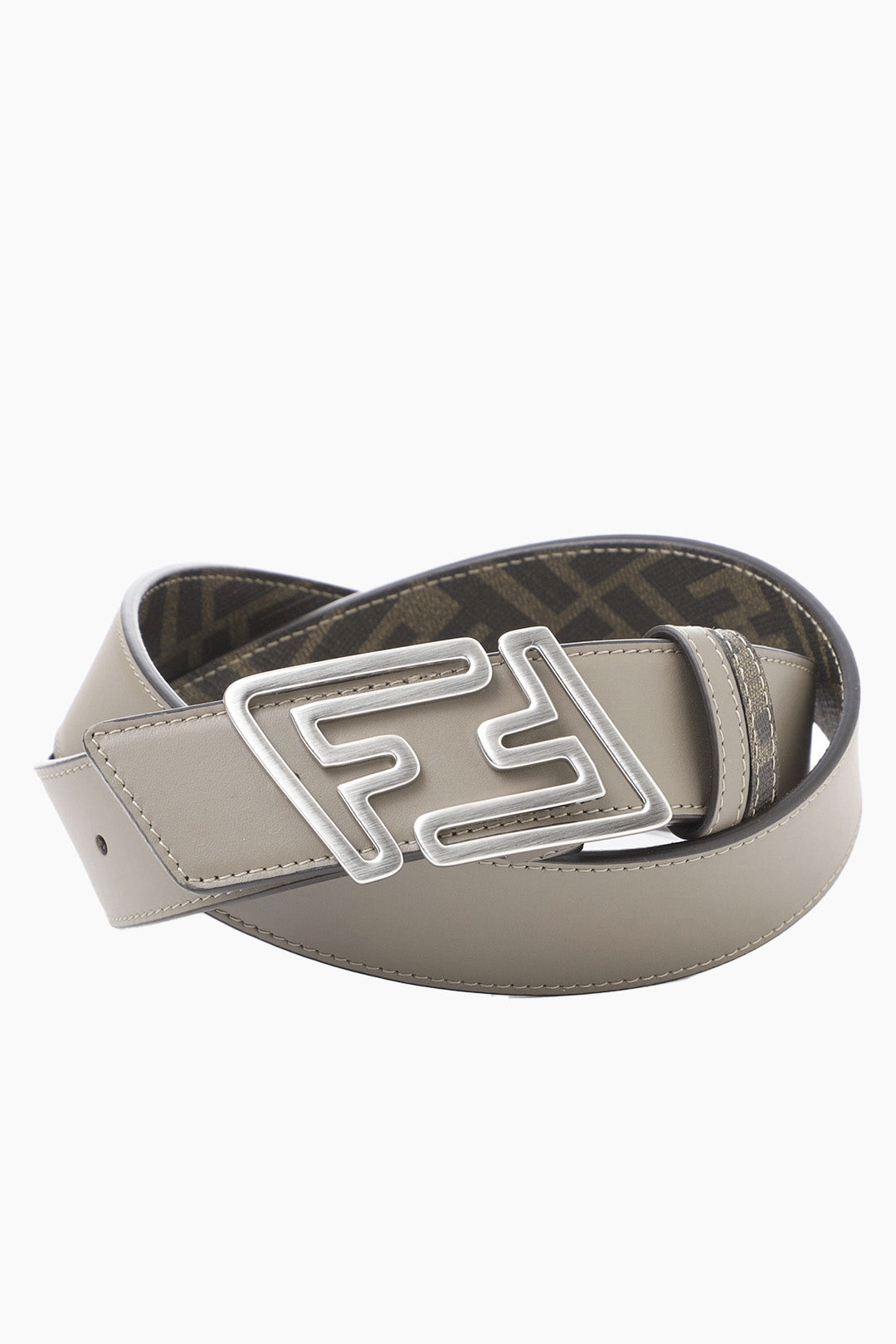 FENDI LOGO LEATHER BELT REVERSIBLE