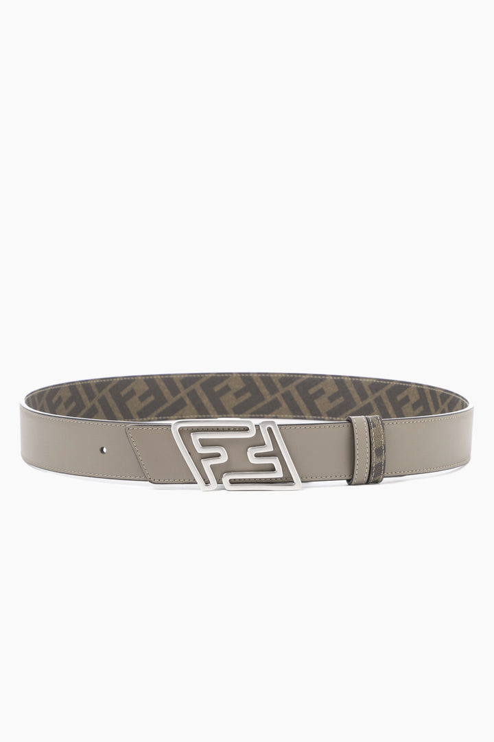 FENDI LOGO LEATHER BELT REVERSIBLE