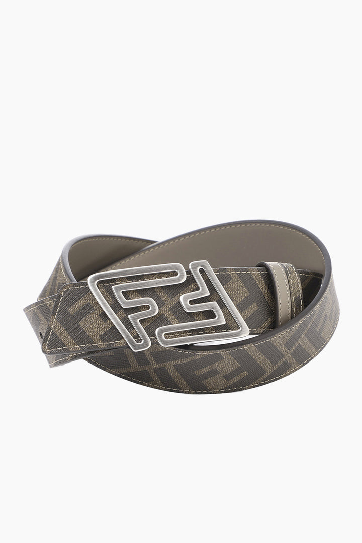 FENDI LOGO LEATHER BELT REVERSIBLE