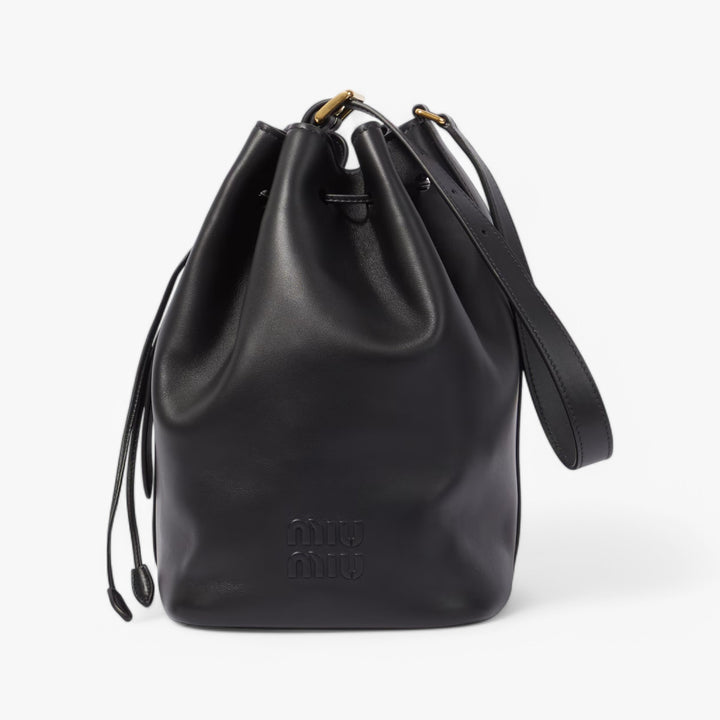 MIU MIU Bucket with Logo Black