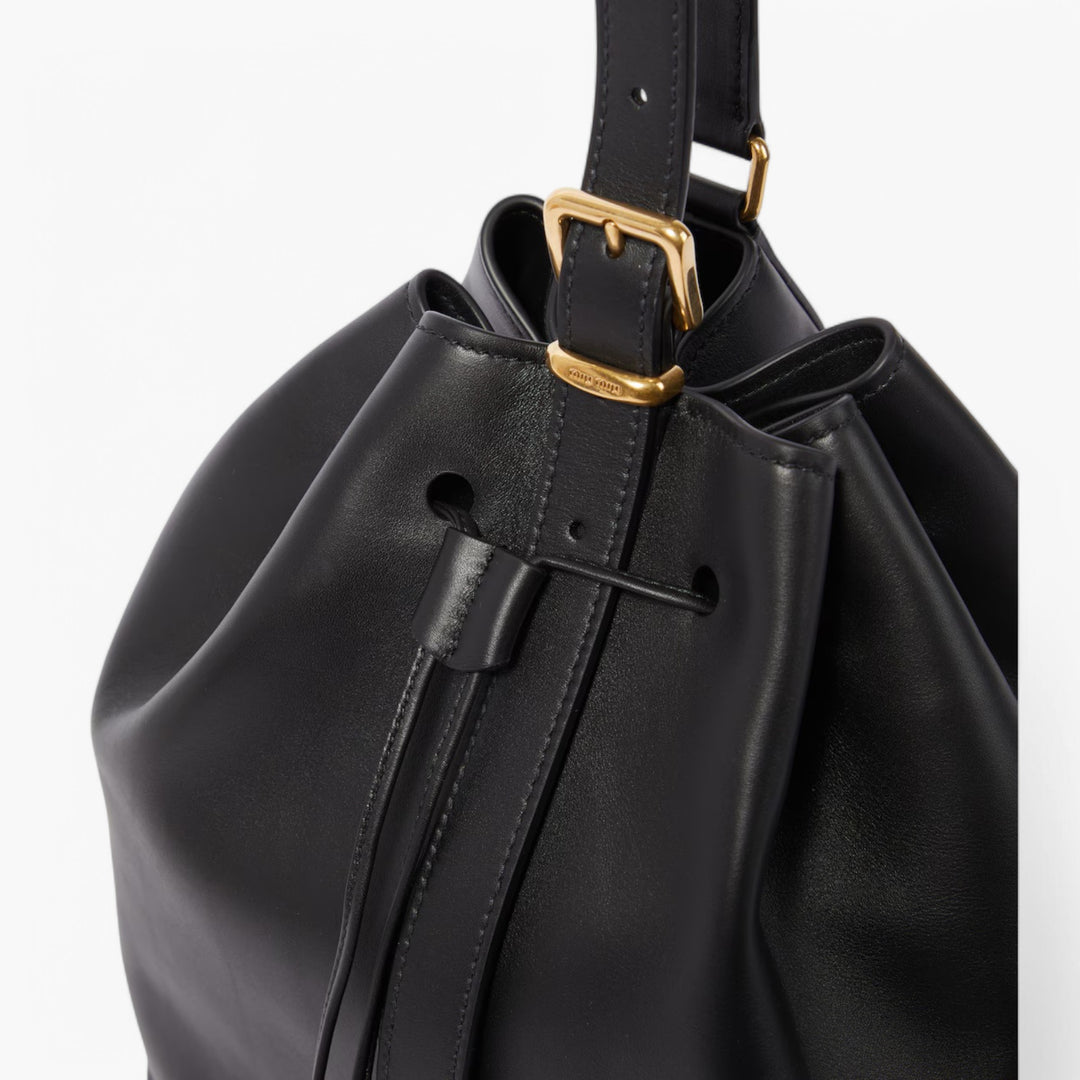 MIU MIU Bucket with Logo Black