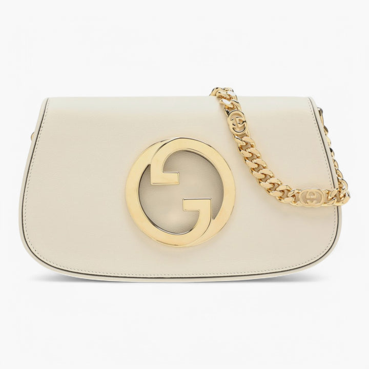 Borsa Blondie in pelle bianco-oro GUCCI