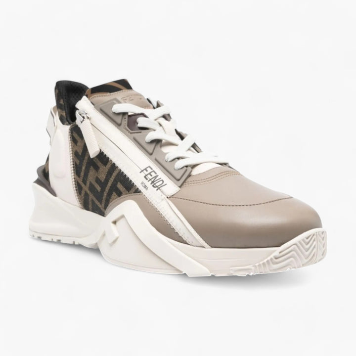 Fendi Flow Panelled Leather Men's Sneakers